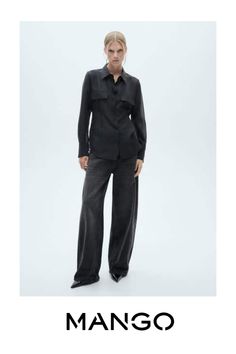 Take advantage of the best discount of the year with Black Friday, Lyocell-blend fabric, Straight design, Shirt-style collar, Long sleeve with buttoned cuffs, Two chest pockets with flaps, Adjustable loop closure, The model is 1.78 tall and is wearing a size 36, Front button closure Zara Skirt, Bow Women, Collar Pattern, Medium Brown, Winter Sale, Tie Backs, Types Of Collars, Chest Pocket, The Model