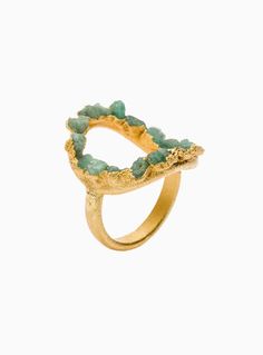 $120 Donut Ring, Raw Emerald, Chunky Ring, Colombian Emeralds, Chunky Rings, Emerald Earrings, Shell Earrings, Unique Beauty, Hand Made Jewelry