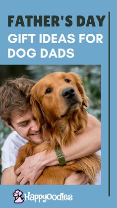 a father's day gift idea for dog dads with a golden retriever