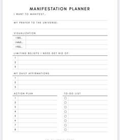 a printable wedding planning sheet with the words, i want to mahifist