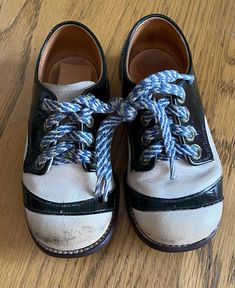 Vintage saddle oxford shoes, toddler/child size 6 1/2.  For display only, not to be worn by a child.  1950-1960 era. So adorable, great for display. The style was introduced by A. G. Spalding in 1906, by the late 1930s, bi-color saddle shoes were being worn widely by both male and female children and teens. Saddle Oxford Shoes, Saddle Oxfords, Saddle Shoes, So Adorable, Childrens Shoes, A Child, Saddle, Oxford Shoes, Art Collection