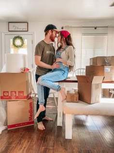 Moving couple married pregnant packing expecting We’re Moving Announcement Photo, Move In Photoshoot, Moving While Pregnant, Were Moving Announcement, House Maternity Pictures, We Are Moving Announcement Photo, Bought A House Announcement, Moving Outfit, We're Moving Announcement