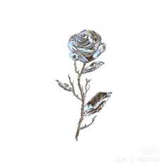 a drawing of a single rose on a white background