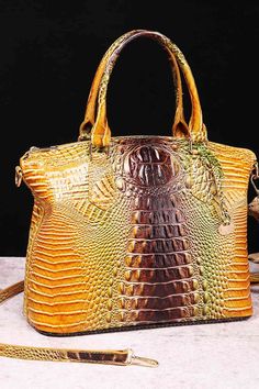 Bag size: Medium Material: PU, polyester Imported Product measurements: 11.8*5.1*10.6 in Alligator Print, Brahmin Bags, Rosé Brown, Bleu Violet, Handbag Heaven, Retro Women, Handbags And Purses, Peacock Blue, Women's Handbags