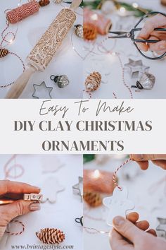 diy clay christmas ornaments with text overlay