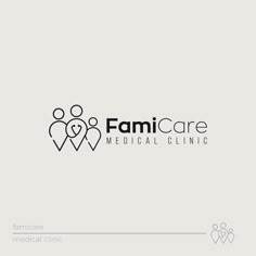 a logo for a medical clinic with people in the center and one person holding a baby