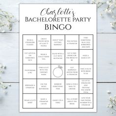 the bachelor party game is shown with flowers