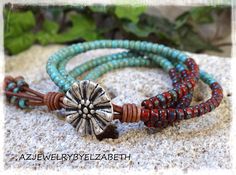 Beaded Wrap Bracelet/ Picasso Seed Bead Leather Wrap Bracelet/ Bohemian Beaded Bracelets With 8mm Beads, Adjustable Bohemian Wrap Bracelet With Spacer Beads, Bohemian Wrap Bracelet With Round Beads, Bohemian Wrap Bracelet With Spacer Beads, Rustic Beaded Bracelets With Round Beads For Festivals, Bohemian Blue Wrap Bracelet With Colorful Beads, Blue Bohemian Handmade Wrap Bracelet, Blue Multi-strand Wrap Bracelet For Beach, Adjustable Multi-strand Wrap Bracelet With 108 Beads