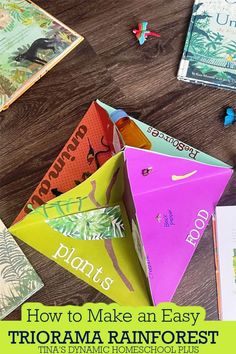 how to make an easy origami rainforest book with free printables and instructions