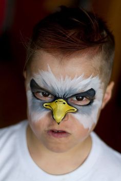 falcon Eagle Costume, Eagle Face, Yakuza Tattoo, Face Paint Ideas, Face Paints