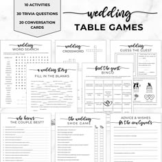 the wedding game is shown with text on it