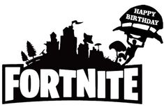 the logo for fortnite is shown in this black and white photo, with an image of a man wearing a hat