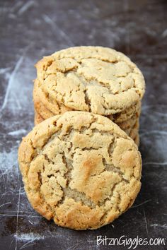 three cookies stacked on top of each other