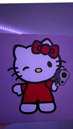 hello kitty Easy Paintings Hello Kitty, Hello Kity Paintings, Cute Kawaii Paintings On Canvas, Hello Kitty Easy Painting, Hello Kitty Art Ideas, Baddie Aesthetic Paintings, Painting Y2k Ideas, Cute Pictures To Paint On Canvas, Canvas Painting Designs Aesthetic