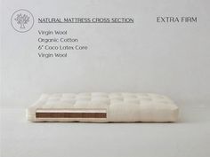 the mattress is made from organic cotton and has an extra firmness pad on top