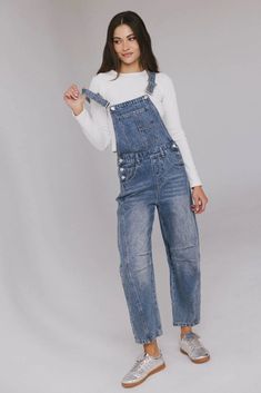 Denim overall Watch Pocket, Denim Overalls, Easy Wear, Front Pocket, Shoulder Straps, Overalls, Hand Wash, Wardrobe, How To Wear