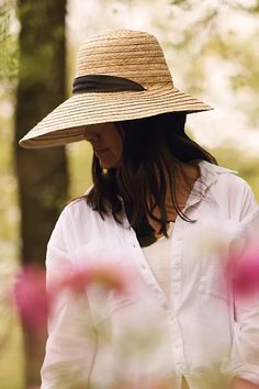 Buri Braid Straw Sun Hat | Terrain Organic Style Clothing, Raffia Sun Hat, Straw Sun Hat, Gardening Outfit, Sun Hats For Women, Garden Pool, Organic Clothing, Pool Beach, Wide Brimmed Hats