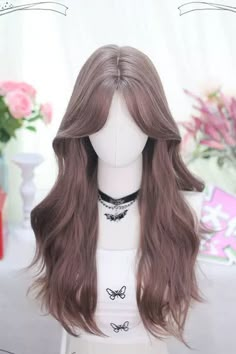 Milk Tea Rose Pink Sweet Lolita Long Curly Wigs Cute Wig Hairstyles, Daily Wigs, Hair Stages, Long Curly Wigs, Pretty Hair Cuts, Sweet Hairstyles, Curl Your Hair, Style Types, Hair Inspiration Long