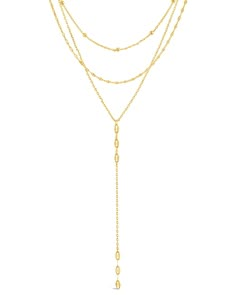 Natalia Layered Necklace Necklace Sterling Forever Gold Gold Boho Jewelry, Lariat Drop Necklace, Necklace Chart, Gold Necklace Stack, Y Necklace Gold, Waterproof Necklace, Layered Gold Jewelry, Long Gold Necklace, Gold Drop Necklace