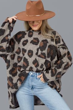 Leopard Print Relaxed Fit Top For Fall, Oversized Casual Leopard Print Sweater, Oversized Leopard Print Tops With Long Sleeves, Leopard Print Top With Relaxed Fit For Fall, Leopard Print Tops With Relaxed Fit For Fall, Casual Leopard Print Sweater, Casual Leopard Print Long Sleeve Sweater, Casual Long Sleeve Leopard Print Sweater, Custom Dress