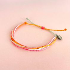 Brighter Days | Pura Vida Bracelets Handmade Orange Friendship Bracelets For Everyday, Orange Handmade Friendship Bracelets, Orange Bohemian Jewelry For Friendship, Adjustable Orange Friendship Bracelets, Summer Friendship Bracelets In Orange, Resizable Multicolor Jewelry For Everyday, Orange Summer Friendship Bracelets, Summer Orange Friendship Bracelets, Resizable Pink Jewelry For Summer