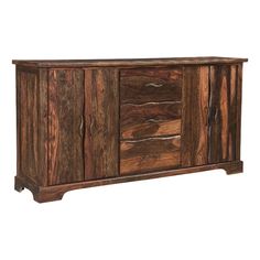 the sideboard is made out of wood