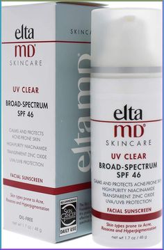 EltaMD UV Clear Face Sunscreen, SPF 46 Oil Free Sunscreen with Zinc Oxide, Protects and Calms Sensitive Skin and Acne-Prone Skin, Lightweight, Silky, Dermatologist Recommended, 1.7 oz Pump Dermatologist recommended face sunscreen for acne prone skin helps protect against breakouts and is an essential acne sunscreen for those with acne prone skin care concerns and other sensitive skin types like rosacea and hyperpigmentation Sunscreen For Acne Prone Skin, Dermatologist Recommended Sunscreen, Niacinamide Skincare, Pharmacy Skincare, Oil Free Sunscreen, A Good Skincare Routine, Good Skincare Routine