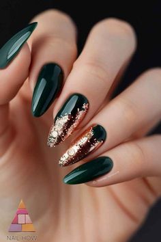 Copper Nails, Thanksgiving Nails, Fall Nail Colors, Dipped Nails, Fabulous Nails, Fall Nail, Green Nails