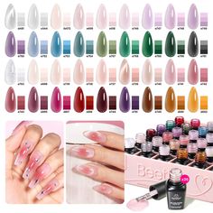 PRICES MAY VARY. Beetles 36 Color Gel Set: This beetles gel nail polish set includes 36 fashionable jelly colors gel nail, 4 x no wipe base and peel off base gel and glitter and start top coat, 1 x storage box for color gel, 1x nail clipper, 1 x wooden stick, 1 x sponge nail buffer, 1 x wooden nail buffer and the other 8 DIY nail accessories. Meet your nail Manicure needs at home. Long-Lasting Shine: Beetles Gel nail polish has vibrant colors and can be full of gloss. We make our nail polish dur Gel Nail Polishes, Cool Toned Nail Colors, Beetle Gel Nails, Beetle Nail Polish, Jelly Polish, Fall Wedding Nails, Beetles Gel Polish, Cat Eye Colors, Gel Nails At Home