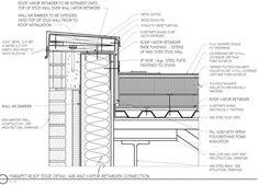 an architectural drawing shows the details of a building's exterior and its external components