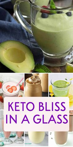 keto bliss in a glass collage