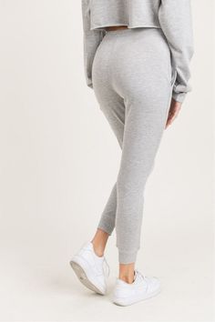 So soft, so plush, and so versatile. Take these cuffed joggers out and about (when you have the chance) or wear them inside the house. Drawstring closure. 65% polyester, 35% cotton. French terry. Trendy Cotton Joggers For Lounging, Trendy Sweatpants With Elastic Cuffs For Jogging, Trendy Jogging Sweatpants With Ribbed Cuffs, Trendy Sweatpants With Ribbed Cuffs For Jogging, Trendy Joggers With Ribbed Cuffs, Comfortable Leisure Joggers With Elastic Cuffs, Sporty Joggers With Ribbed Waistband For Lounging, Comfortable Joggers With Elastic Cuffs For Leisure, Trendy Cotton Joggers For Jogging