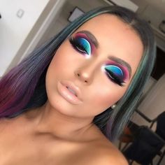 Bright Eye Makeup, Bold Makeup Looks, Wedding Instagram, Face Art Makeup, Barbie Makeup, Colorful Eye Makeup, Makeup Eye Looks, Creative Eye Makeup, Makeup Goals