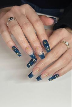 Her Nails, Blue Nail, Fire Nails