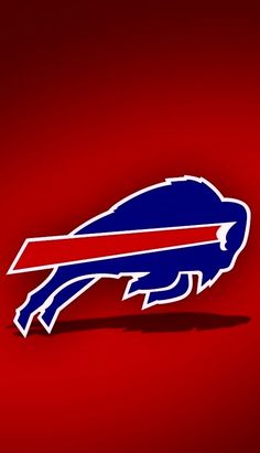 the buffalo logo on a red background