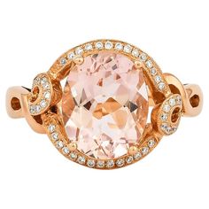 This collection features an array of magnificent morganites! Accented with more morganites and Diamond these rings are made in rose gold and present a classic yet elegant look. Classic morganite ring in 18K Rose gold with Diamond. Morganite: 3.07 carat, 11X9mm size, Oval shape. Diamond: 0.125 carat, 0.80mm size, round shape, G color, VS clarity. Gold: 4.50g, 18K Rose Gold. R524 Modern Engagement Rings, Morganite Ring, Modern Ring, Naha, Morganite, Modern Jewelry, 18k Rose Gold, Oval Shape, Ring Verlobung