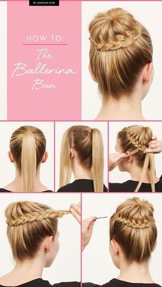 20 Pretty Braided Updo Hairstyles - Ballerina Bun Updos for Long Hair #hairstyles this is important to me. Penteado Cabelo Curto, Braided Hairstyles Updo, Hair And Beauty, Braided Bun, Long Hairstyles, Hair Color Ideas, Hair Designs, Hairstyle Ideas, Hair Updos