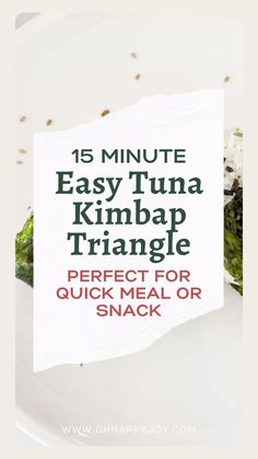 Easy To Make Tuna Onigiri Tuna Kimbap, Asian Salad, Cooking White Rice