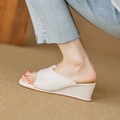 CHIKO Anika Open Toe Wedge Slides Sandals