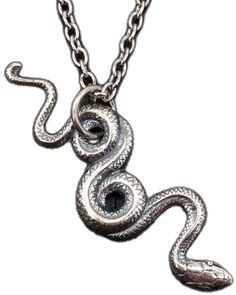 Lover Necklace, Necklace Snake, Lovers Necklace, Snake Pendant, Silver 925 Necklace, Hand Cast, Handmade Sterling Silver, Sterling Silver Necklace, Chain Lengths