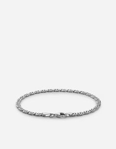 Designed with interlinked chains, the Track Chain Bracelet in sterling silver offers a versatile and timeless addition to your jewelry collection. Cuff Watch, Bracelet Sterling Silver, Chain Anklet, Cuff Earrings, Leather Chain, Gift Accessories, Custom Rings, Men Necklace, Ring Necklace