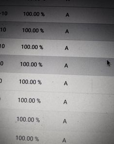 an image of a computer screen with numbers and percentages