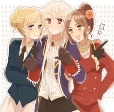 Friend Trio, Anime Trio, Kawaii Manga, Bad Friends, Hetalia Axis Powers