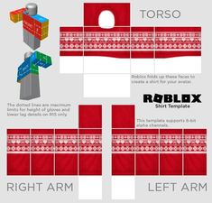 an info sheet with instructions for how to make a roblox shirt