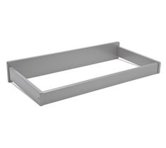 an empty metal tray with no handles on the bottom and one section missing from it