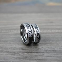 Star Wars Rings, Star Wars Jewelry, I Love You I Know Rings, 2 Piece Couple Set Star Wars Rings, Star Wars Wedding Bands, Matching I Love You I Know Rings, Silver Wedding Rings, Silver Tungsten Bands, Star Wars Wedding Bands Star Wars Wedding Band, Star Wars Rings, Rings Silver Wedding, Wedding Rings Black, Wedding Bands Matching, Star Wars Ring, Om Jewelry, Rings Star, Wedding Rings Silver