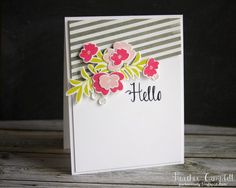 a close up of a card with flowers on it