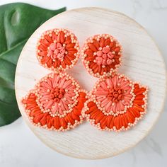 Add a pop of color to your style with these Coral Raffia Flower Drops. These earrings are lightweight, making them comfortable to wear all day. Perfect for adding a touch of fun and vibrancy to any outfit. Made with high-quality materials for durability and style. Lead and Nickel free. Raffia Earrings, Western Jewellery, Etsy Ideas, Modern Shop, Western Jewelry, Trendy Jewelry, Sales Gifts, Jewelry Inspiration, Pop Of Color