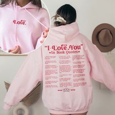 Looking for a unique gift for your girlfriend? Check out our selection of bookish merch! Our hoodie, sweater and crewneck are perfect for reading lovers everywhere. Plus, they make great Valentine's gifts for her. Different ways to say "I love you" in different book quotes make this an eye-catching piece of clothing that she'll love. 💥I. ABOUT PRODUCT - There are many ways to express your personality and wearing our products with eye-catching patterns and meaningful words is one of the ways. Co