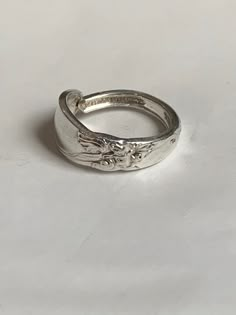 Handcrafted from a Community silver plate spoon, this floral delight is suitable for everyday and all occasions. Custom made for you in ring sizes 7 1/2 to 12. Please state ring size when ordering. Self Decor, Modern Hogwarts, Wax Seal Ring, City Elopement, Wax Ring, Tyler Durden, Seal Ring, Spoon Ring, Big Rings